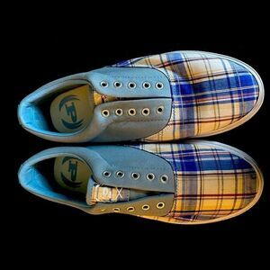 Phat Farm plaid canvas cookout men’s shoes sneakers size 10M